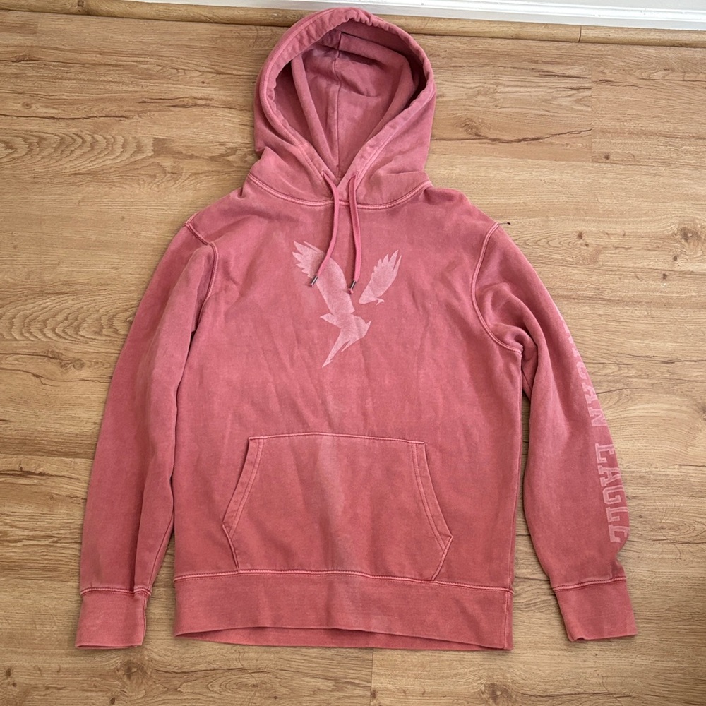 American Eagle Outfitters Men's Pink Hoodie